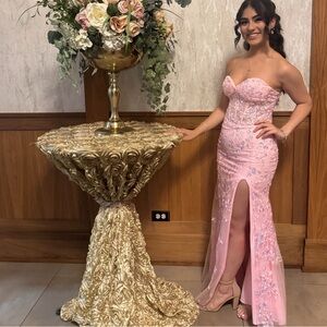 Pink Strapless Dress